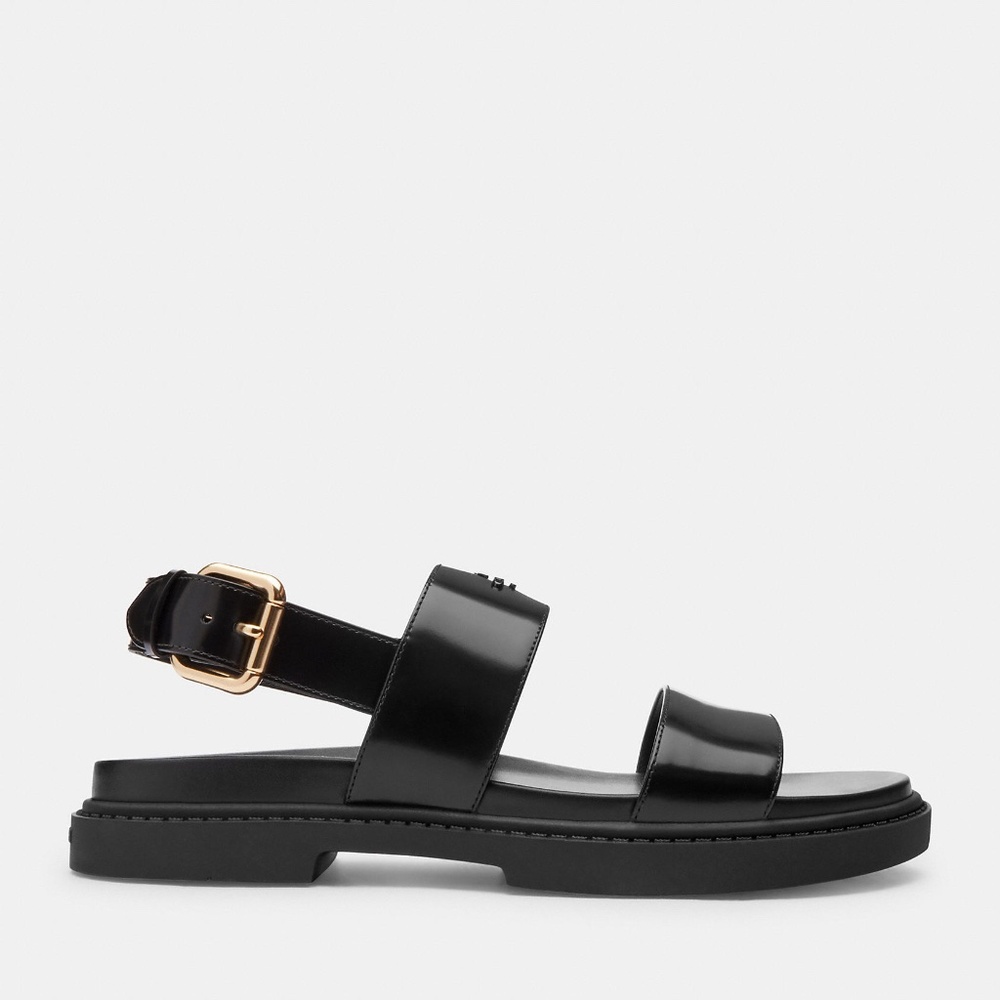 New Coach Two Band Black Sandal - Picture 3 of 6